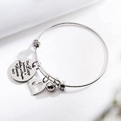 omodofo Inspirational Messaged Cuff Bracelet Bangle for Mother Grandmother Daughter Mothers Day Gift