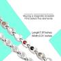 N+NITROLUBE Magnetic Therapy Bracelet for Women Stainless Steel Bracelets Link Elegant Magnetic Jewelry Gift (Silver, 7.87)