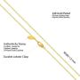 Lifetime Jewelry 1.2mm Cable Link Chain Necklace for Women and Men 24k Gold Plated