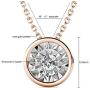 St.Claire Swarovski Crystal 18K Gold Plated Round Necklace 925 Sterling Silver Birthstone Pendant Necklaces for Women Christmas Jewelry Gift