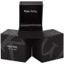 King Will 8mm Black Tungsten Carbide Wedding Band Acacia Mangium Opal Inlay Deisgn with Polished Edge