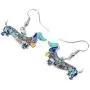 NEWEI Enamel Alloy Dachshund Dog Earrings Dangle Drop Fashion Cute Animal Jewelry for Women Girls Gift Charms