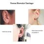 3 Pairs 10-20mm Small Sterling Silver Hypoallergenic Cartilage White Yellow Gold Helix Mini Silver Hoop Tragus Earrings Set for Sensitive Ears for Women Girls Men Nose Lip Rings
