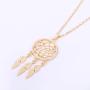 Ouran Long Chain Necklace for Women,Dream Catcher Pendant Necklace for Girls Gold and Silver Personalized Necklace