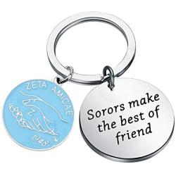 UJIMS Zeta Amicae Inspired Keychain Sisterhood Jewelry for Women Girl Sorors Make The Best of Friend Greek Sorority Gift