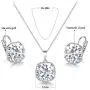 Bella Drop Earrings and Necklace set Made with Swarovski Crystals, Rhodium Plated Square Crystal Earring Pendant Choker Jewelry set for Women and Girls Bella Drop Earrings and Necklace set Made with Swarovski Crystals, Rhodium Plated Square Crystal Earring Pendant Choker Jewelry set for Women and Girls