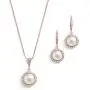 Mariell Freshwater Pearl Wedding Necklace & Earrings Rose Gold Halo Jewelry Set for Bridesmaids & Brides Mariell Freshwater Pearl Wedding Necklace & Earrings Rose Gold Halo Jewelry Set for Bridesmaids & Brides