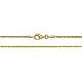 18K Gold Flashed Sterling Silver 1.6mm Italian Rope Chain Necklace, Choice of 14'' 16'' 18'' 20'' 22'' 24'' 30'' inch 18K Gold Flashed Sterling Silver 1.6mm Italian Rope Chain Necklace, Choice of 14'' 16'' 18'' 20'' 22'' 24'' 30'' inch