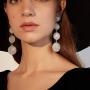 fxmimior Fashion Women Silver Rhinestones Circle Earrings Long Chain Drop Dangle Earrings Jewelry