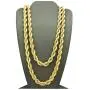 Fashion 21 Hip Hop 80 Unisex Rappers 8, 10, 12mm Hollow Rope Chain Necklace in Gold, Silver Tone