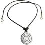 Serenity Prayer Necklace Medallion with Leather