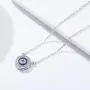 BAMOER 925 Sterling Silver Expandable Lucky Blue Evil Eye Chain Bracelet Necklace with Sparkling Cubic Zirconia for Women Girls BAMOER 925 Sterling Silver Expandable Lucky Blue Evil Eye Chain Bracelet Necklace with Sparkling Cubic Zirconia for Women Girls