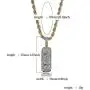 TOPGRILLZ 14K Gold Plated Iced Out CZ Hollow Xanax Pill Bar Pendant Necklace with 24” Rope Chain TOPGRILLZ 14K Gold Plated Iced Out CZ Hollow Xanax Pill Bar Pendant Necklace with 24” Rope Chain