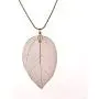 HUNO Real Filigree Leaf Necklace Natural Leaves Long Pendant Fashion Jewelry HUNO Real Filigree Leaf Necklace Natural Leaves Long Pendant Fashion Jewelry