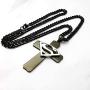 NC GNAYY99 Mens Boys Jewelry Birthday Gifts Large 2.5 INCH Tall Black Cross with Silver Stainless Steel Superhero Superman Pendant Necklace/Curb Chain 5mm 24 inch