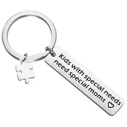 CENWA Autism Moms Gift Autism Awareness Keychain Kids with Special Needs Need Special Moms Keycahin Autism Support Autistic Pride Jewelry
