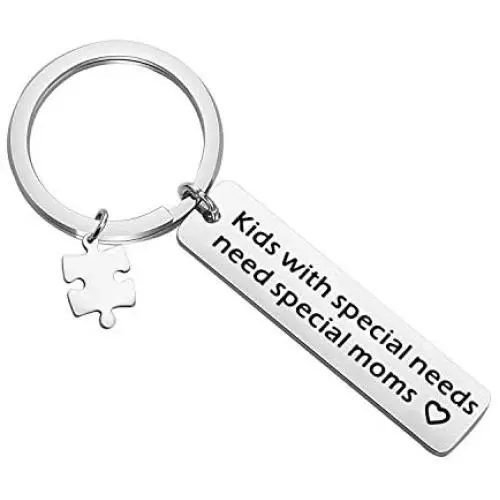 CENWA Autism Moms Gift Autism Awareness Keychain Kids with Special Needs Need Special Moms Keycahin Autism Support Autistic Pride Jewelry