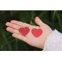 RareLove Valentines Gifts for Girlfriend Bling Red Heart Hook Dangle Earrings Statement Jewelry For Women Girls Silver Alloy Plated