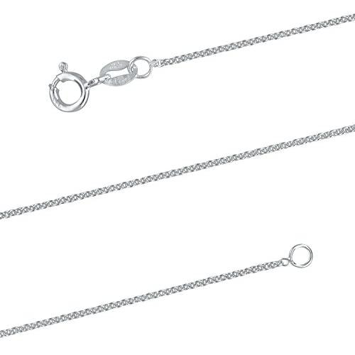 Sterling Silver 1.3mm Cable Chain Necklace Solid Italian Nickel-Free, 15-24 Inch