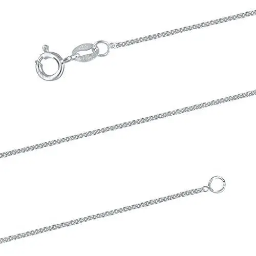 Sterling Silver 1.3mm Cable Chain Necklace Solid Italian Nickel-Free, 15-24 Inch Sterling Silver 1.3mm Cable Chain Necklace Solid Italian Nickel-Free, 15-24 Inch