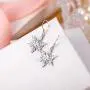EVER FAITH Womens 925 Sterling Silver Zircon Ear Accessory Jewelry Winter Sparkle Snowflake Hook Earrings