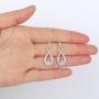 Wedding Earrings for Bridesmaids Gift - Elegant Sterling Silver Sparkly Teardrop CZ Cubic Zirconia Crystal Rhinestone Drop Earrings Bridal Accesories Jewelry for Women Girls Hypoallergenic