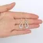 Wedding Earrings for Bridesmaids Gift - Elegant Sterling Silver Sparkly Teardrop CZ Cubic Zirconia Crystal Rhinestone Drop Earrings Bridal Accesories Jewelry for Women Girls Hypoallergenic