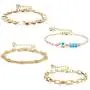 Udalyn 4Pcs Copper plated with 14K gold Chain Bracelets for Women Adjustable Dainty Dainty Tiny Cute Evil Eye Oval Chain Layered Bracelet Women Jewelry Udalyn 4Pcs Copper plated with 14K gold Chain Bracelets for Women Adjustable Dainty Dainty Tiny Cute Evil Eye Oval Chain Layered Bracelet Women Jewelry