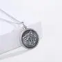 Wolf Locket Necklace 925 Sterling Silver Locket Necklace That Holds Pictures Vintage Oxidized Wolf Pendant for Women Viking Jewelry Gifts for Mens Valentines Day Gifts