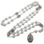 TALISMAN4U Seven Sorrows of Mary Rosary Chaplet White Glass Beads Catholic Jewelry Necklace for Women with Rosary Box