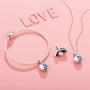 NINGAN “I Love You” Heart Pendant Love Charm 925 Sterling Silver Dangle Charms Compatible with Major European Bracelets & Necklaces