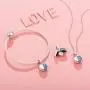 NINGAN “I Love You” Heart Pendant Love Charm 925 Sterling Silver Dangle Charms Compatible with Major European Bracelets & Necklaces