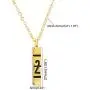 SKQIR Mens Stainless Steel Vertical Cuboid Xanax Pill ID Bar Pendant Necklace Jewelry