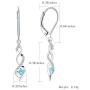 JO WISDOM 925 Sterling Silver Infinity Dangle & Drop Earrings with AAA Cubic Zirconia