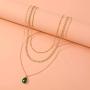 Eseres Girls Layered Necklace Teardrop Pendant Rhinestone Chokers