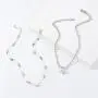 Multilayer Safety Pin Pendant Necklace Cuban Thick Silver Color Metal Beads Necklace Punk Gothic Hip Hop Safety Pin Collar Choker for Women Girl Jewelry