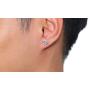 Unisex Buddha Namaste Ohm Om Aum Sanskrit Symbol Stud Earrings Stainless Steel Hindu Yoga Ear Plugs