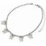 POLIPHILI Big Butterfly Pandant Necklace Tennis Rhinestone Iced Out Collar Chain Choker Necklace Jewelry Gifts for Women Ladies Girls