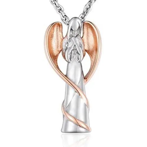 XIUDA Angel Lady Cremation Urn Necklace for Ashes Guardian Angel Ashes Jewelry Memorial Keepsake Pendant “You are My Angel” XIUDA Angel Lady Cremation Urn Necklace for Ashes Guardian Angel Ashes Jewelry Memorial Keepsake Pendant “You are My Angel”
