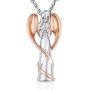 XIUDA Angel Lady Cremation Urn Necklace for Ashes Guardian Angel Ashes Jewelry Memorial Keepsake Pendant “You are My Angel”