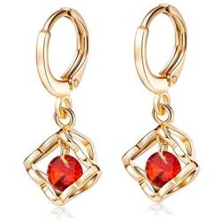 LAMAPOLIS Drop Dangle Earrings CZ Cubic Zirconia Design 14K Plated Gold Silver Hypoallergenic,Gorgeous Gift for Women and Girls