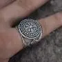 SanLan Vegvisir Ring Triskele Ring Norse Viking Ring Magic Compass Viking Jewel Iceland Runic Compass Futhark Runes Stave Nordic Jewelry SanLan Vegvisir Ring Triskele Ring Norse Viking Ring Magic Compass Viking Jewel Iceland Runic Compass Futhark Runes Stave Nordic Jewelry