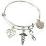 Infinity Collection EMT Charm Bangle Bracelet, EMT Jewelry, Makes Perfect EMT Gifts