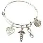 Infinity Collection EMT Charm Bangle Bracelet, EMT Jewelry, Makes Perfect EMT Gifts
