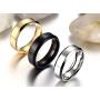 VNOX (Free Engraving) 6MM Stainless Steel Personalized Plain Band Ring for Men and Women,3 Color,Size 6-12