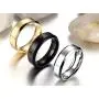 VNOX (Free Engraving) 6MM Stainless Steel Personalized Plain Band Ring for Men and Women,3 Color,Size 6-12