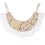 Alilang Women?s Girly Faux Ivory Pearls Floral Beads Gothic Lolita Bridal Costume Fabric Bib Collar Necklace