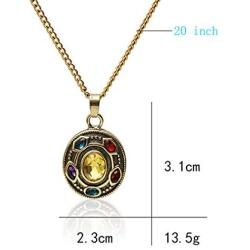 AceCraft Thanos Infinity Gauntlet Necklace Marvel Jewelry Toys Gifts for Boy/Girl/Son/Daughter