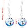 WKS Coraline Necklace Bracelet and Earring 3 Sets Movie Pendant Keyring Cosplay Jewelry Gift for Girls and Women, Silver, Medium