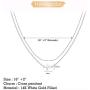 Turandoss Cross Necklace for Women - 14K Gold Filled Small Cross Pendant Simple Sideways Cross Necklace for Women Jewelry Gifts 14 16 Inches Chain Gold/White God/Rose Gold